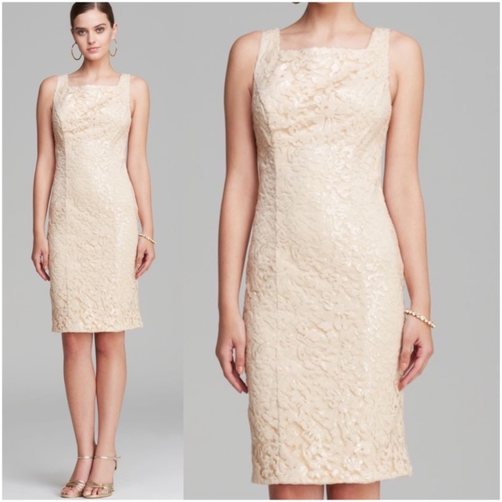 Tried on but never worn. sue wong champagne sequin dress